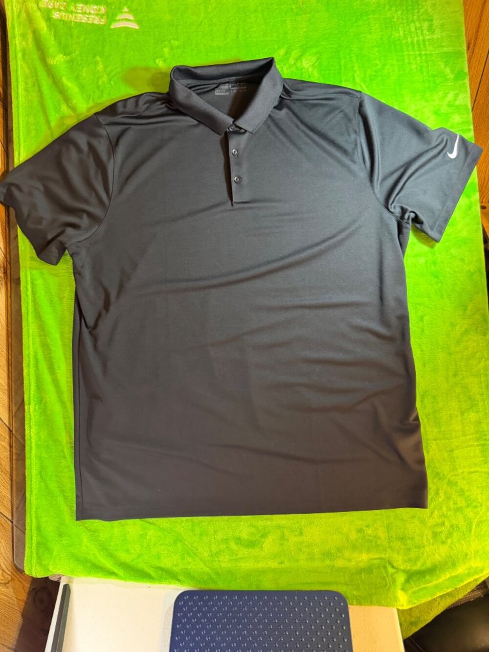 Nike Dri-FIT Black Polo Shirt with Swoosh Logo Men's Size XXL